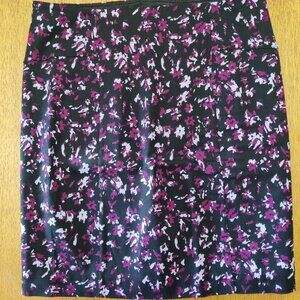 Lysse New York Midi Pencil Skirt XL Stretch Pull On Floral